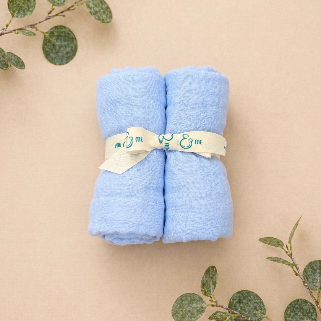 2Pcs Crinkle Burp Cloth
