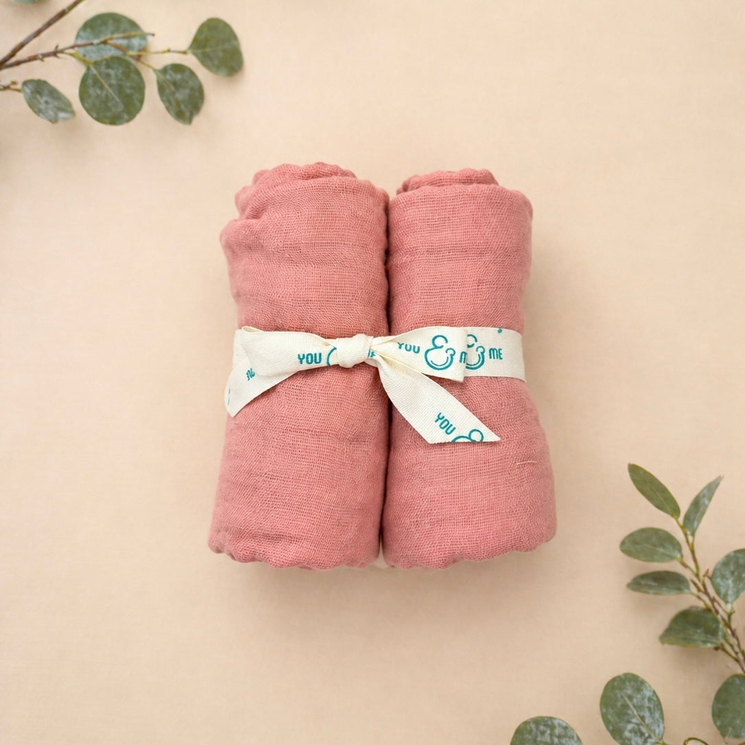 2Pcs Crinkle Burp Cloth