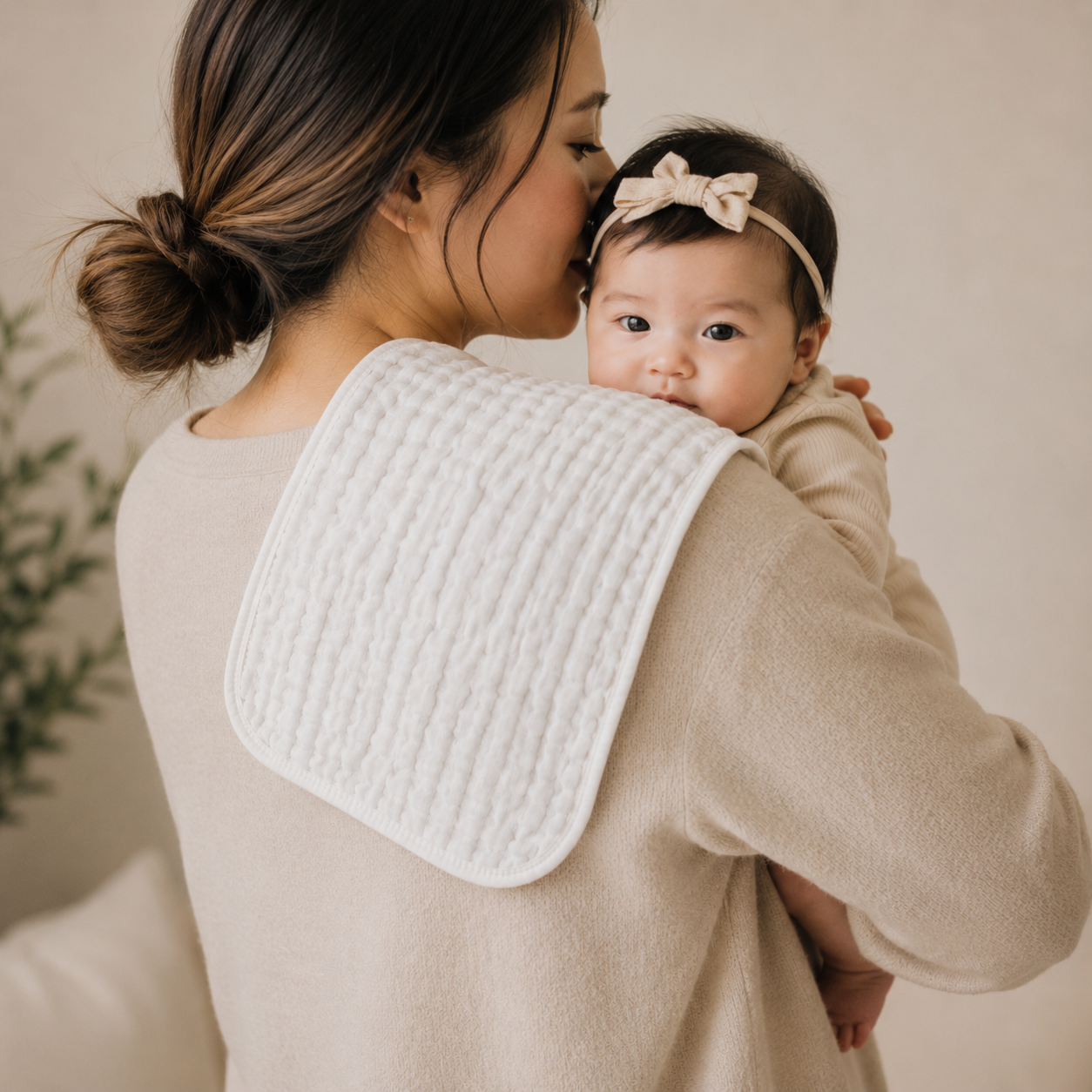 2Pcs Crinkle Burp Cloth