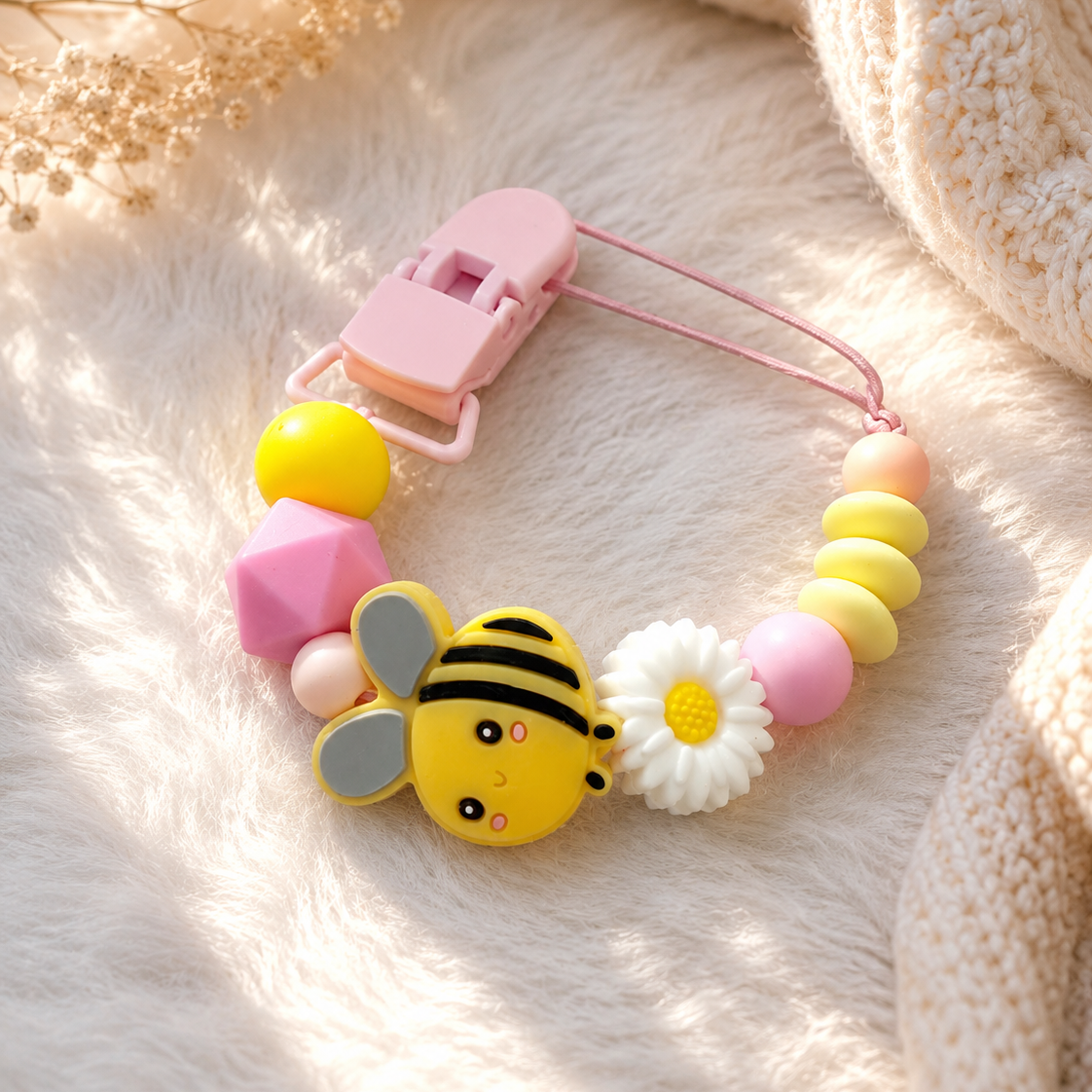 Bee Pacifier Clip