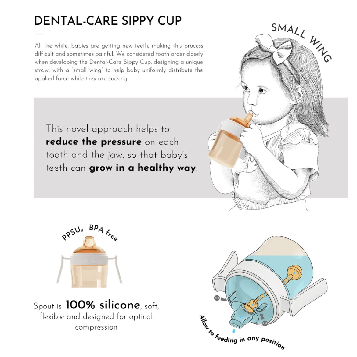 HEORSHE Dental Care Sippy Cup